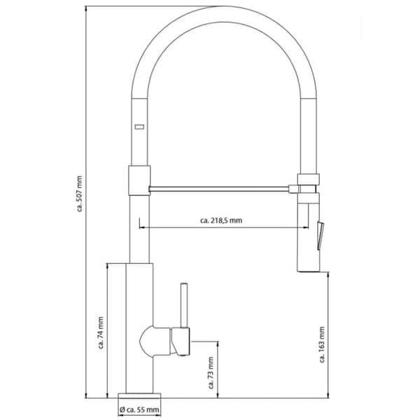 SCHÜTTE Köksblandare STILO krom