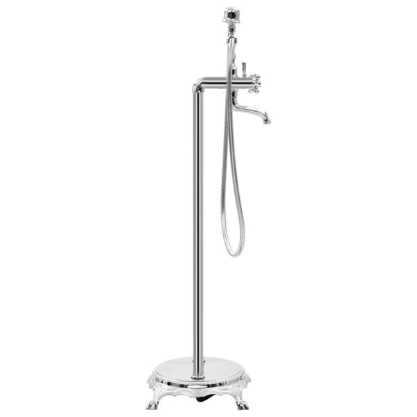 vidaXL Frittstående badekarkran rustfritt stål 99,5 cm