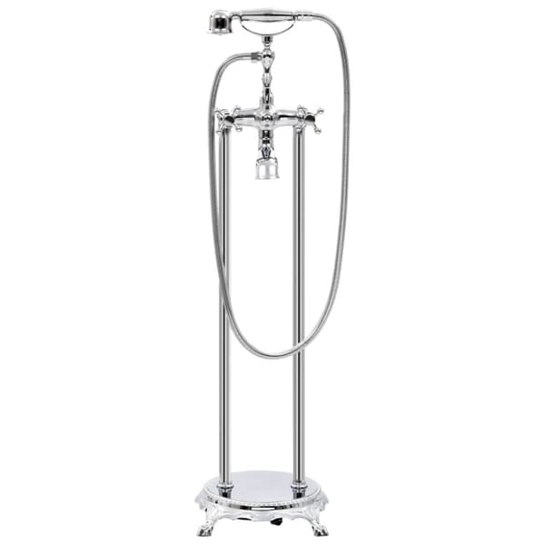 vidaXL Frittstående badekarkran rustfritt stål 99,5 cm
