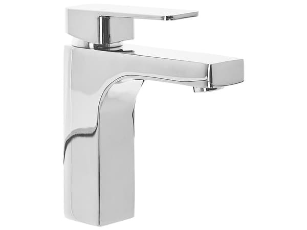 Håndvaskarmatur Sølv Blank Messing Stål Aluminium 17 cm Moderne Badeværelse Besparende Luftblander Vandhane