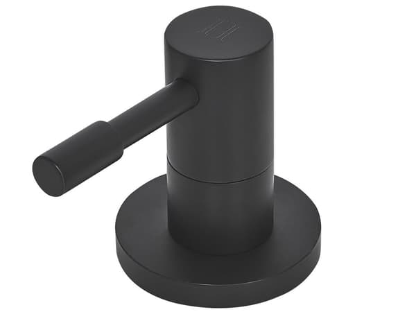 Håndvaskarmatur Sort mat stål messing aluminium zink buet moderne tud badeværelses armatur med dobbelt håndtag