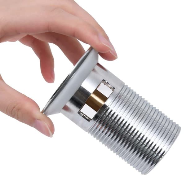 vidaXL Bottenventil utan överflödesfunktion silver 6,4x6,4x9,1 cm