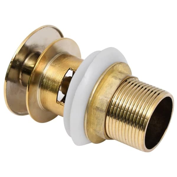 vidaXL Pop-up bottenventil med överflödesfunktion guld 6,4x6,4x9,1 cm