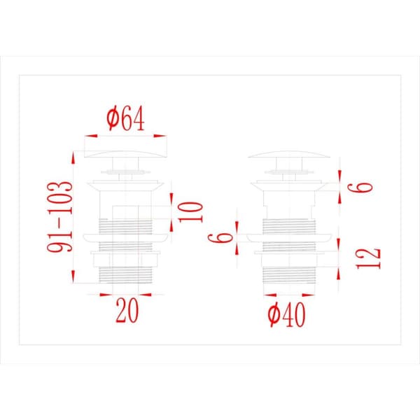 vidaXL trykafløb med overløbsfunktion 6,4x6,4x9,1 cm guldfarvet