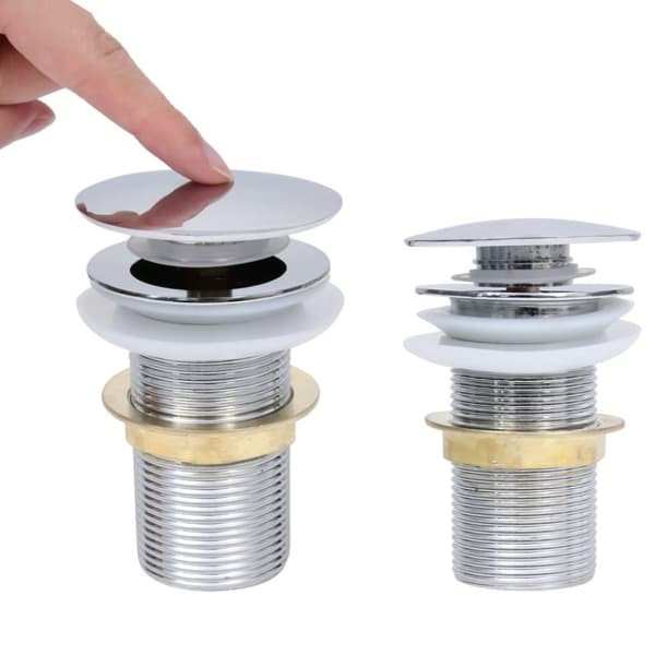 vidaXL Pop-up bottenventil utan överflödesfunktion krom 6,4x6,4x9,1 cm