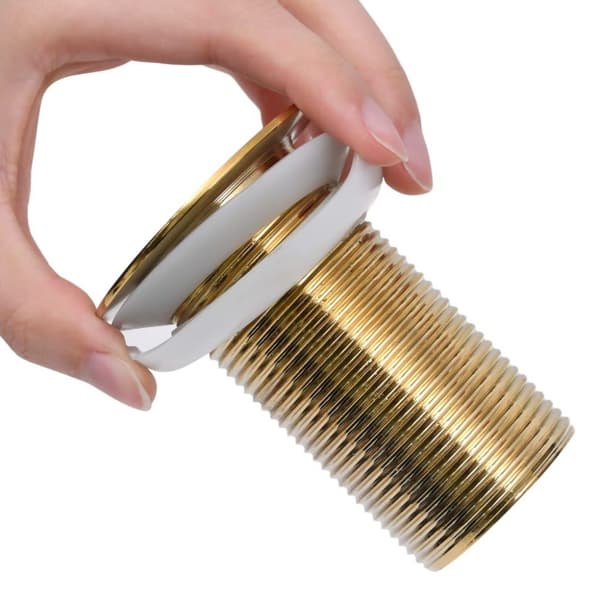 vidaXL Pop-up bottenventil utan överflödesfunktion guld 6,4x6,4x9,1 cm