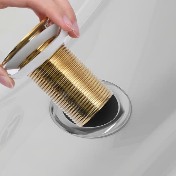 vidaXL Pop-up bottenventil utan överflödesfunktion guld 6,4x6,4x9,1 cm