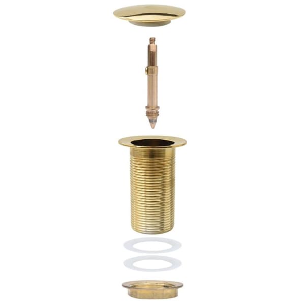 vidaXL Pop-up bottenventil utan överflödesfunktion guld 6,4x6,4x9,1 cm