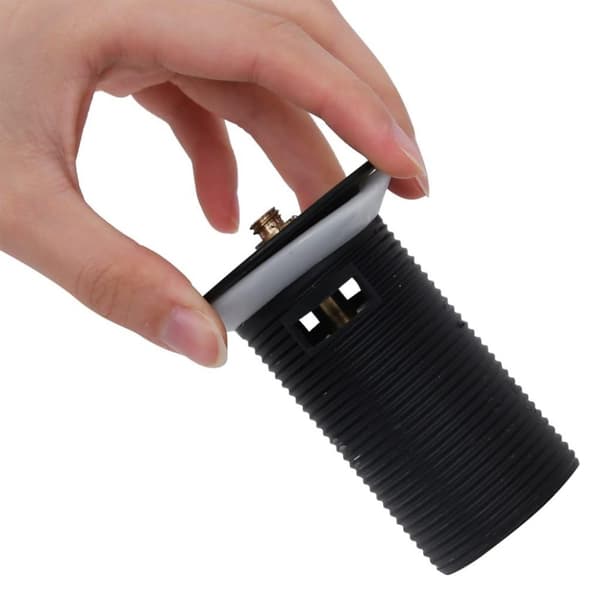 vidaXL Pop-up bottenventil med överflödesfunktion svart 6,4x6,4x9,1 cm