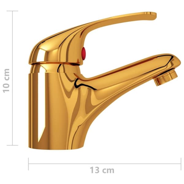 vidaXL Blandebatteri gull 13x10 cm
