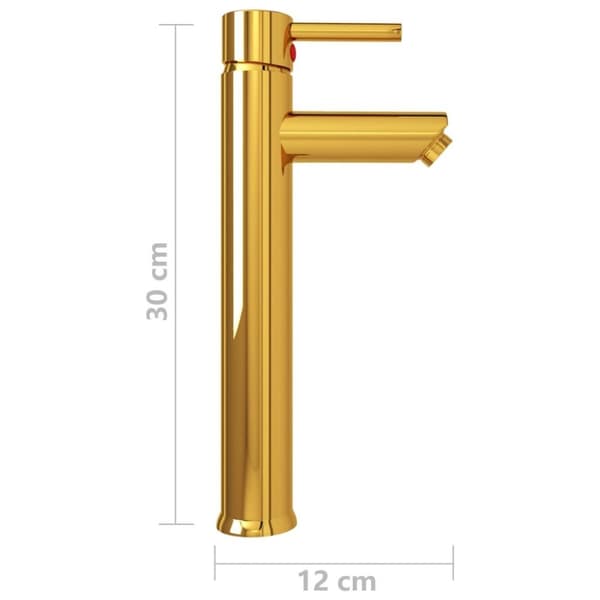 vidaXL Blandebatteri gull 12x30 cm