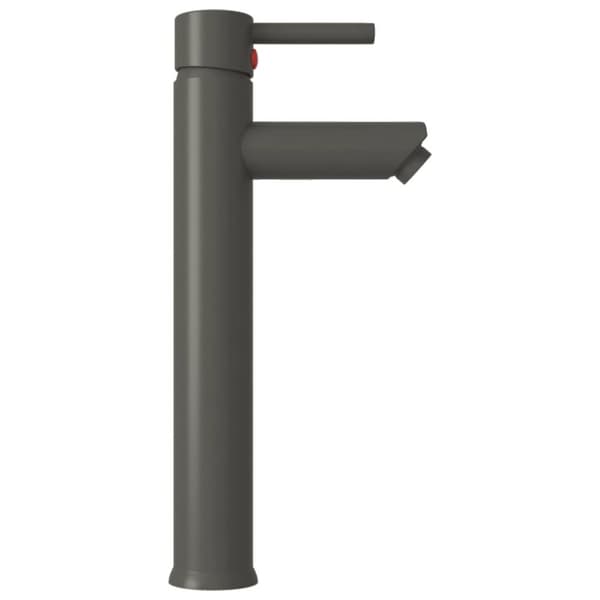 vidaXL blandingsbatteri til badeværelse 12x30 cm grå