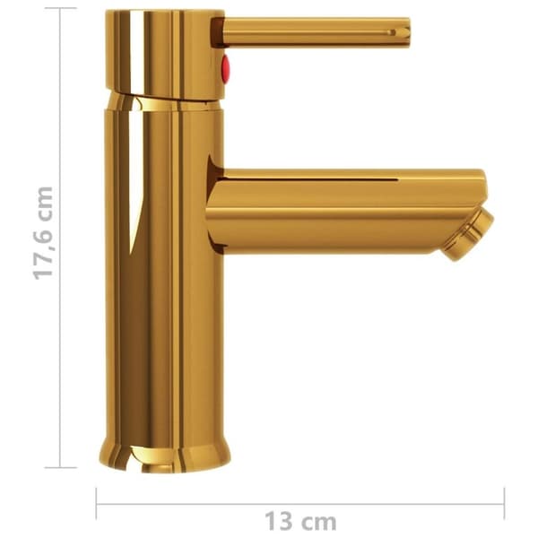 vidaXL Badekran gull 130x176 mm