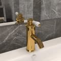 Miniatyrbild 6 av 7: vidaXL Badrumsblandare guld 130x180 mm