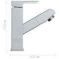 Miniatyrbilde 6 av 8: vidaXL Badekran med uttrekkbar funksjon og kromfinish 157x172 mm