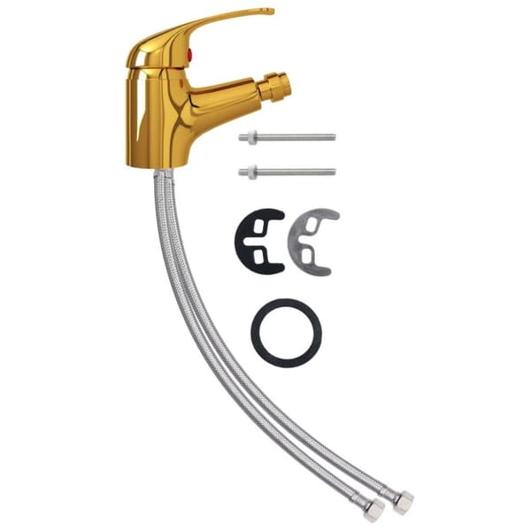 vidaXL blandingsbatteri til bidet 13x12 cm gylden