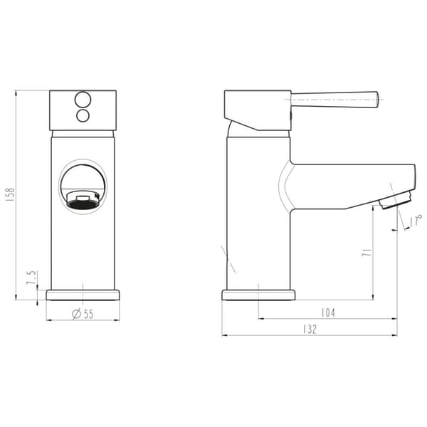 SCHÜTTE håndvaskarmatur UNICORN krom