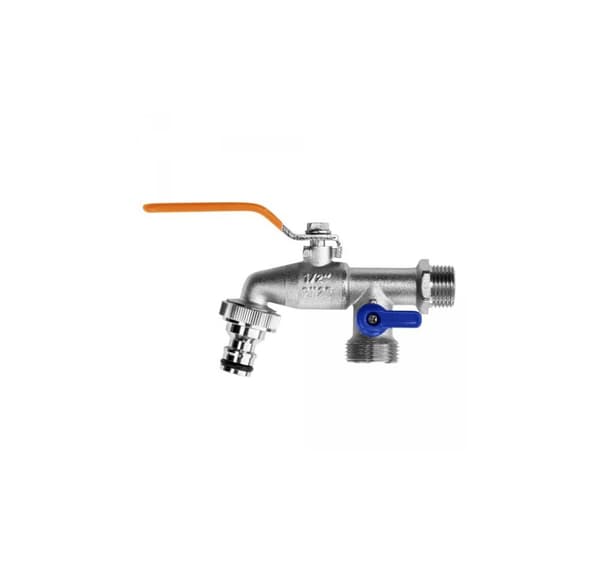 Kulkran 3/4", 2 x 1" hanuttag, med snabbkopplingsadapter