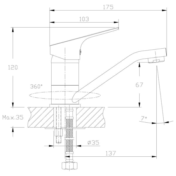 Håndvaskarmatur Rossinka RS29-22