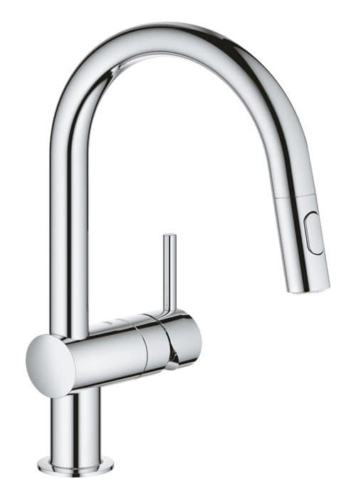 GROHE MINTA BEC-C diskbänksblandare 2-stråle handdusch - Krom - Mässing - 223 mm djup