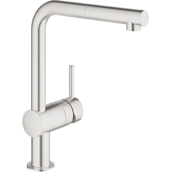 GROHE Minta diskbänksblandare 32168DC0 - Utdragbar spray - L pip - Supersteel