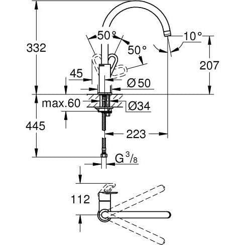 Bauloop Grohe diskblandare