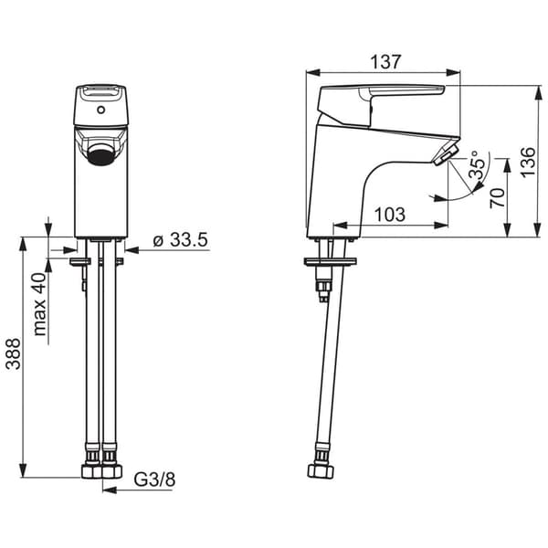 Oras Saga 3910F Servantbatteri