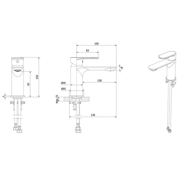 VikingBad Embla Servantbatteri
