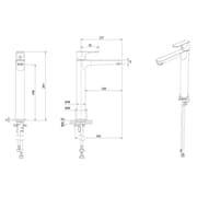 VikingBad Fryd Høy Servantbatteri H297mm