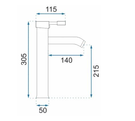 TVÄTTSTÄLLSBLANDARE REA GRAPH SVART HÖG