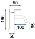 Miniatyrbillede 8 af 8: VASK POOL MIXER SALG LUNGO GULD LAV