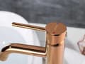 Miniatyrbillede 4 af 8: HÅNDVASK MIXER SALG LUNGO PINK GULD HØJ