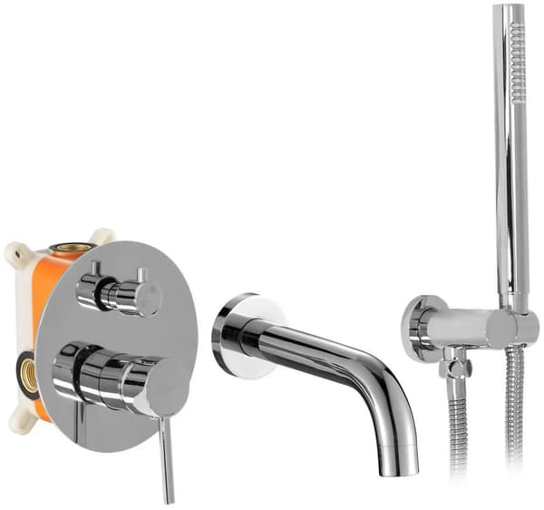 BADEKARBLANDER TIL SKJULT INSTALLATION REA LUNGO CHROME + BOX