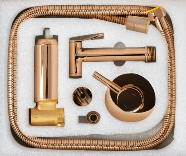 BIDET MIXER REA LUNGO LOOP ROSAGULD