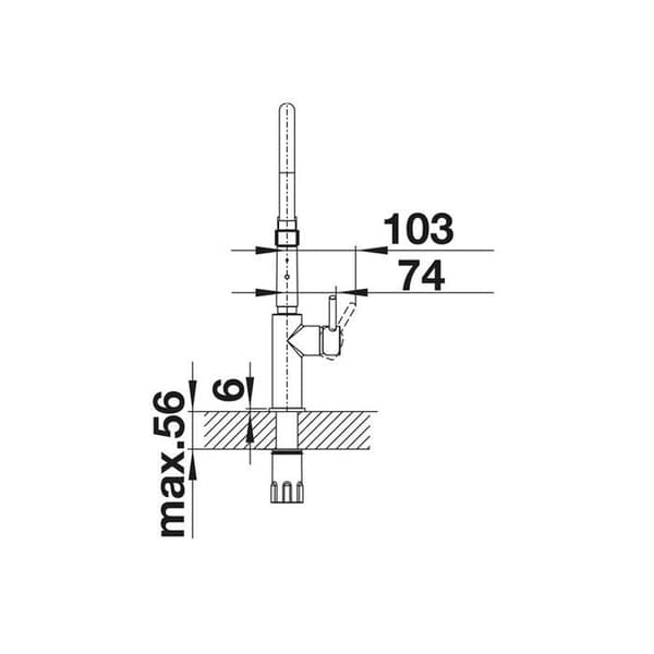 Catris-S Flexo PVD UR Blandare - Blanco - Svängbar - Vit