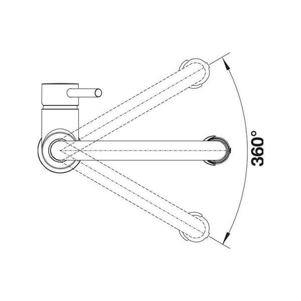 Catris-S Flexo PVD UR Blandare - Blanco - Svängbar - Vit