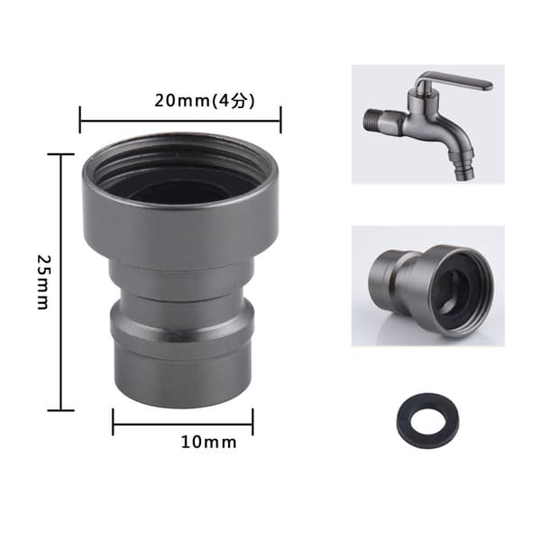 INF Skrue gevind vaskemaskine vandhane adapter 20 mm