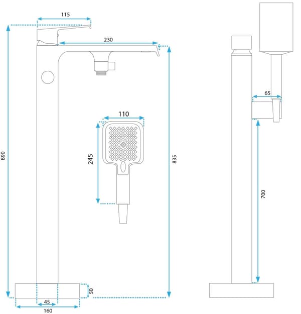 GULVBADKARSBATTERI MY2061-38C HASS KROM