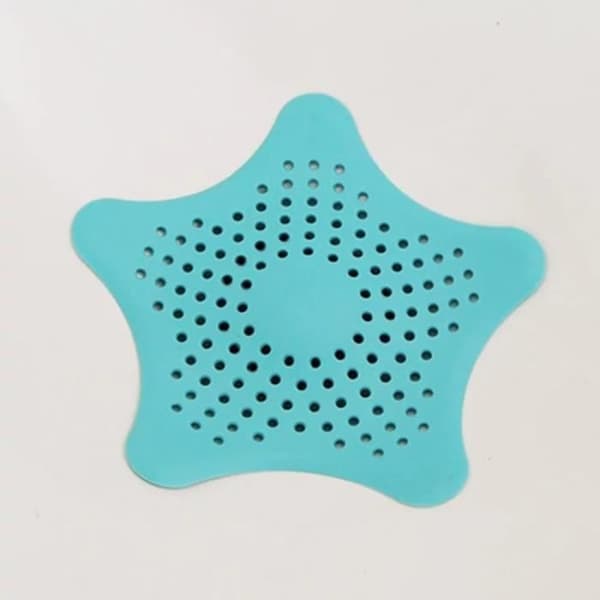 Badrumsavloppskran - Ej specificerat - Sjöstjärna - Silikon - 15cm x 14cm - Blå