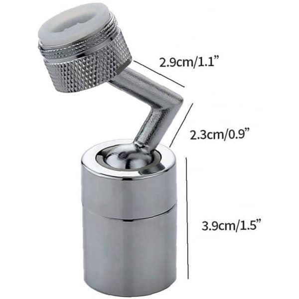 Universal stänkfilter kranförlängare 720° roterbar anti-stänk kran kran spruthuvud Adapter för badrum