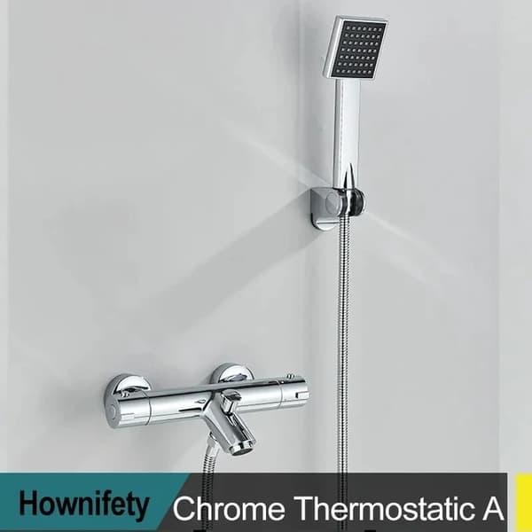 Termostatisk brusearmaturer, temperaturkontrol, varm og kold blanding., Chrome 2