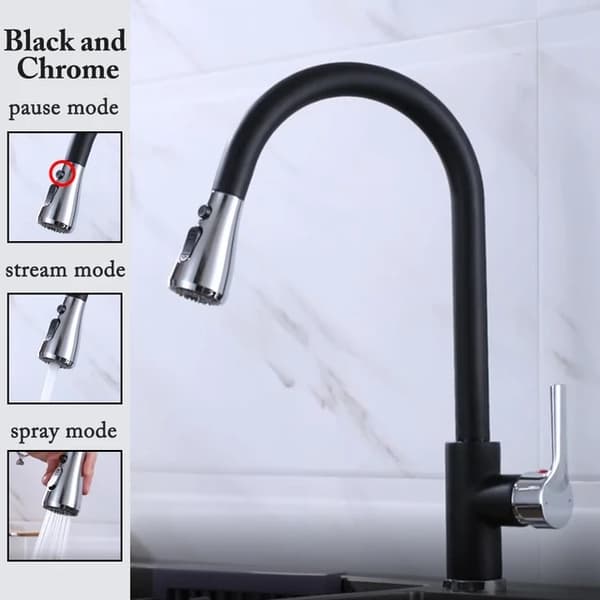 Køkkenarmatur, Udtrækkeligt Design, Nikkelbelægning, CF04021CP Chrome