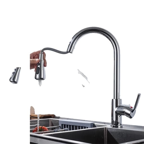 Køkkenarmatur, Udtrækkeligt Design, Nikkelbelægning, CF04021CP Chrome