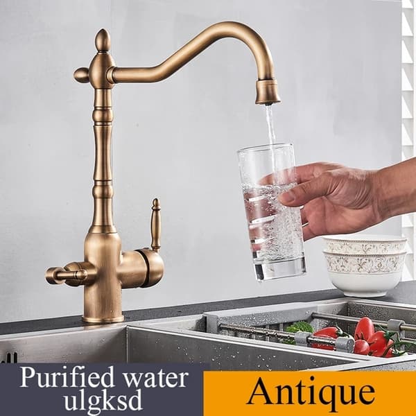 Køkkenarmaturer, Dobbelt Håndtag Design, Renset Vandhane, Antik