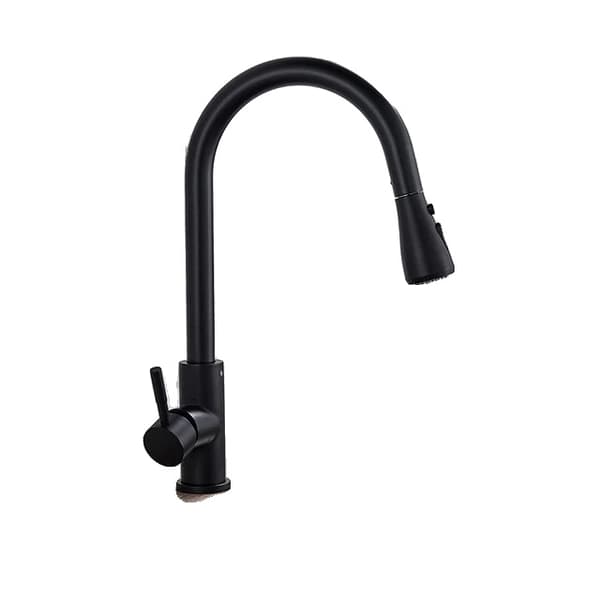 Moderne Armatur, Messing Konstruktion, Drejeligt Design, Mat Sort D Matte Black C