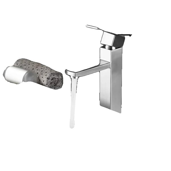 Vandhane, kommercielle centerhaner, sort kran, Rustfrit stål, DMFB-sort