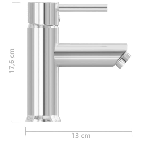 vidaXL Badrumsblandare kromad finish 130x176 mm - Kranar