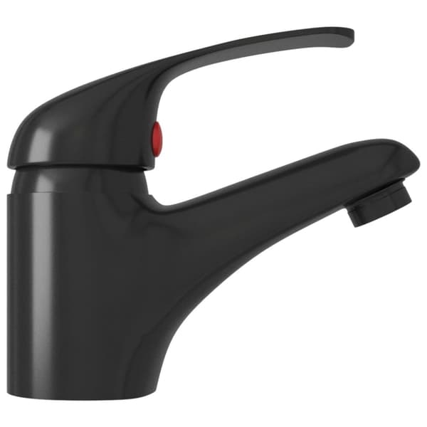 vidaXL blandingsbatteri til håndvask 13x10 cm sort - Vandhaner