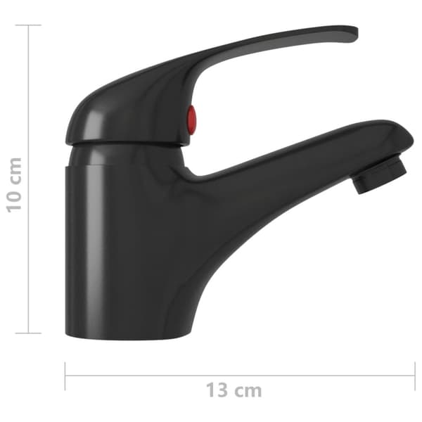 vidaXL blandingsbatteri til håndvask 13x10 cm sort - Vandhaner