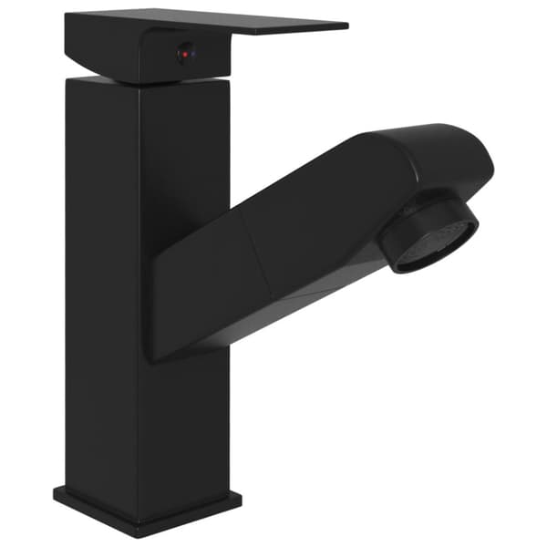 The Living Store Badrumsblandare med utdragbar pip svart 157x172 mm - Kranar
